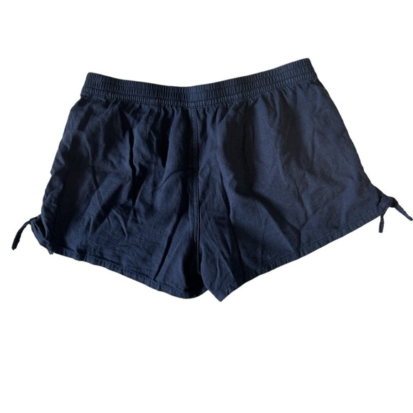 Madewell Pull-On Side-Tie Shorts Navy Cotton‎ Viscose Blend Size Medium - Picture 2 of 5